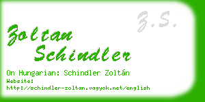 zoltan schindler business card